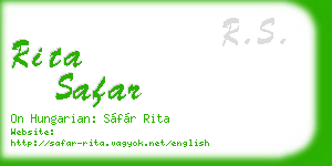rita safar business card