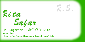 rita safar business card